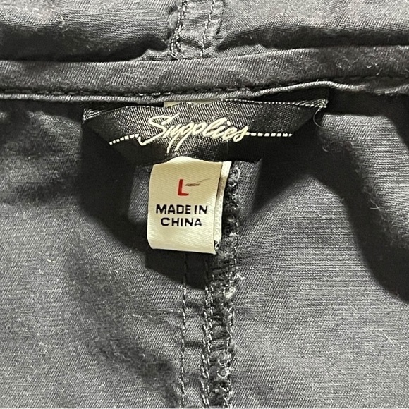 SUPPLIES by Unionbay Lightweight Grey Moto Jacket Convertible Sleeve Size Large - Picture 8 of 14